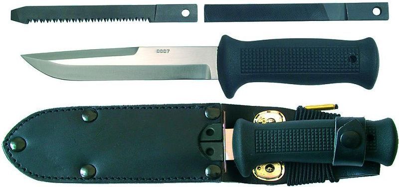 MIKOV Nôž s pevnou čepeľou UTON POLICE, kožené puzdro (MI-362-NG-4/POLICE-UTON)