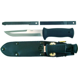 MIKOV Nôž s pevnou čepeľou UTON POLICE, kožené puzdro (MI-362-NG-4/POLICE-UTON)
