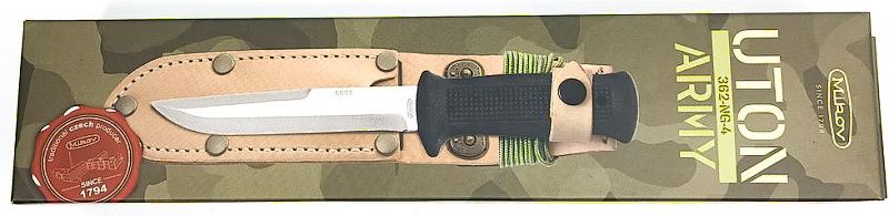 MIKOV Nôž s pevnou čepeľou UTON ARMY, kožené puzdro (MI-362-NG-4/ARMY-UTON)