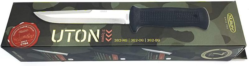 MIKOV Nôž s pevnou čepeľou UTON bez príslušenstva, čierny (MI-362-OG-UTON)
