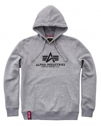 ALPHA INDUSTRIES Mikina Basic Hoody - šedá (178312/17)