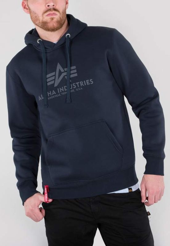 ALPHA INDUSTRIES Mikina Basic Hoody - modrá (178312/07)