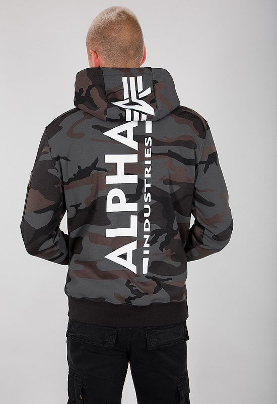 ALPHA INDUSTRIES Mikina Back Print - black camo (178318C/125)