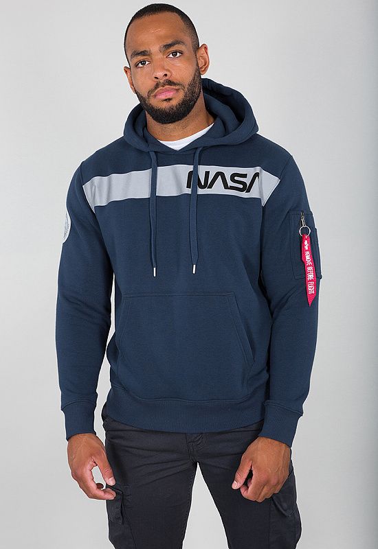 ALPHA INDUSTRIES Mikina NASA RS Hoody - new navy (198313/435)