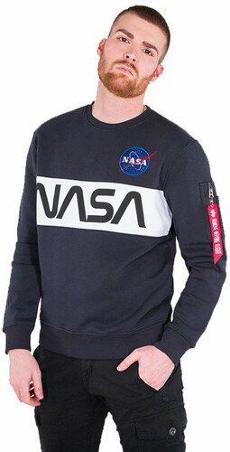 ALPHA INDUSTRIES Mikina NASA Inlay Sweater - modrá (178308/07)