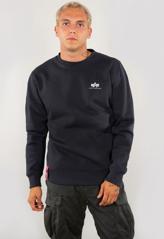 ALPHA INDUSTRIES Mikina Basic Sweater Small Logo - modrá (188307/07)