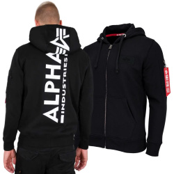 ALPHA INDUSTRIES Mikina Backprint Zip Hoodie - black (128342/03)