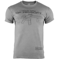 SPECNA ARMS Tričko Your Way of Airsoft M4 horizontal - šedé/čierne (SPE-23-025384)