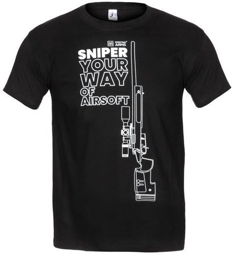 SPECNA ARMS Tričko Your Way of Airsoft Sniper - čierne (SPE-23-027523)
