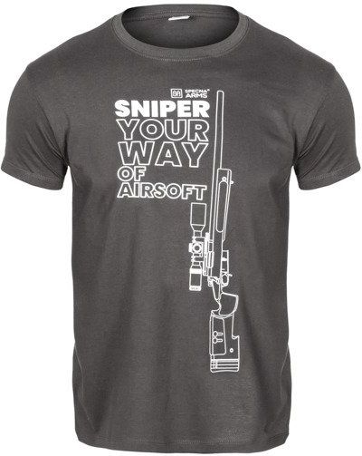 SPECNA ARMS Tričko Your Way of Airsoft Sniper - šedé/biele (SPE-23-027524)
