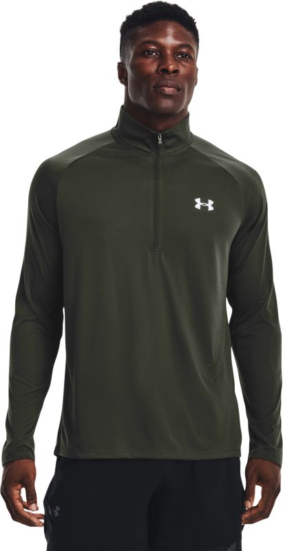 UNDER ARMOUR Tričko s dlhým rukávom Tech 2.0 1/2 Zip - zelené (1328495-312)