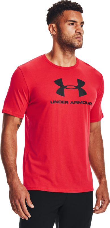 UNDER ARMOUR Tričko Sportstyle Logo Ss - červené (1329590-601)