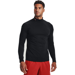 UNDER ARMOUR Tričko s dlhým rukávom ColdGear Rush Mock - čierne (1366059-001)