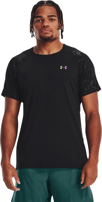 UNDER ARMOUR Tričko Rush Emboss SS - čierne (1376790-001)