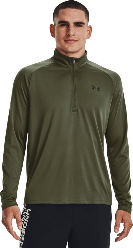 UNDER ARMOUR Tričko s dlhým rukávom Tech 1/2 Zip - marine OD green / black (1328495-392)