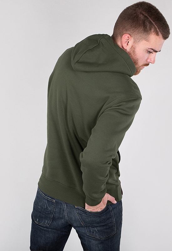 ALPHA INDUSTRIES Mikina Basic Hoody - dark green (178312/257)