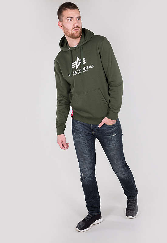 ALPHA INDUSTRIES Mikina Basic Hoody - dark green (178312/257)