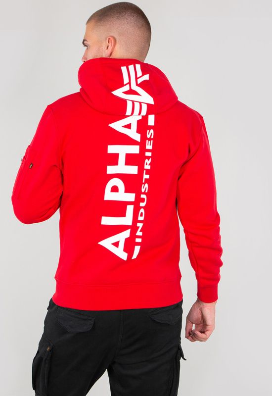 ALPHA INDUSTRIES Mikina Back Print Hoody - speed red (178318/328)