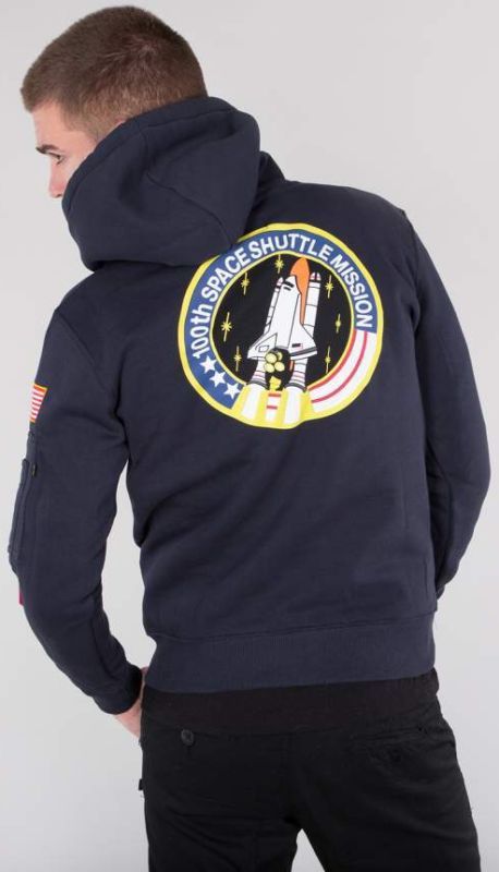 ALPHA INDUSTRIES Mikina Space Shuttle Hoody - modrá (178317/07)