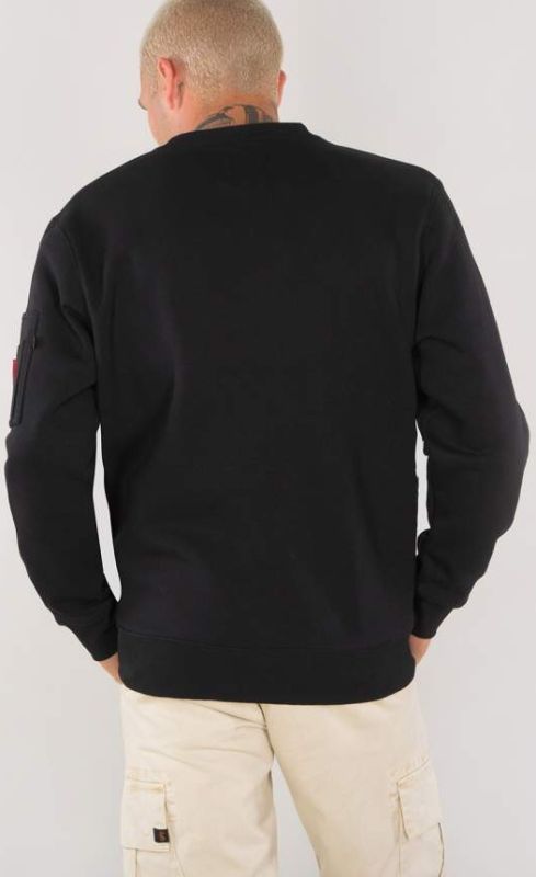 ALPHA INDUSTRIES Mikina Camo Bar Sweater - čierna (188303/03)