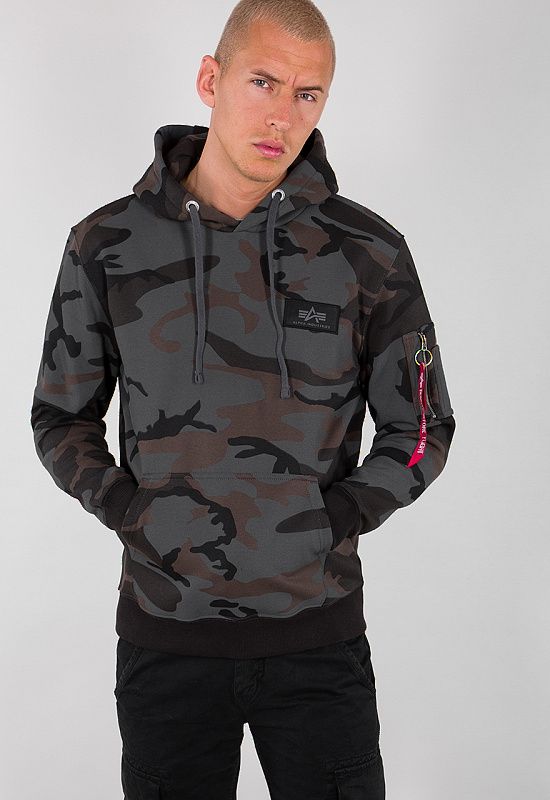 ALPHA INDUSTRIES Mikina Back Print - black camo (178318C/125)