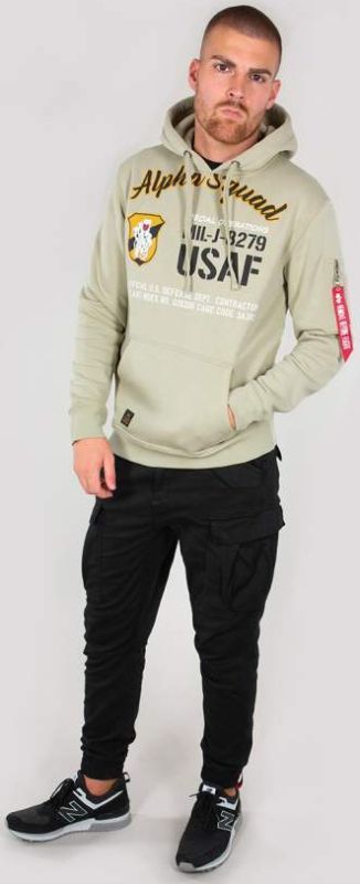 ALPHA INDUSTRIES Mikina Alpha Squad Hoody - light olive (188311/82)