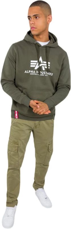 ALPHA INDUSTRIES Mikina Basic Hoody BL - dark olive (178312/142)