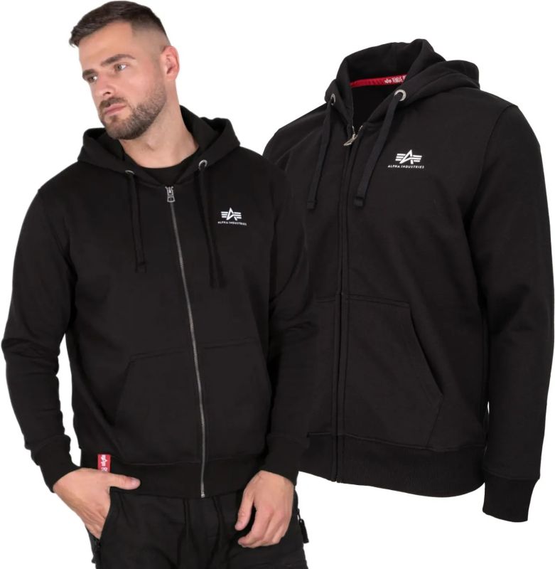 ALPHA INDUSTRIES Mikina Basic Zip Hoody - black (118342/03)