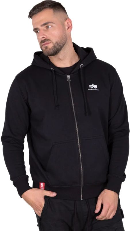ALPHA INDUSTRIES Mikina Basic Zip Hoody - black (118342/03)