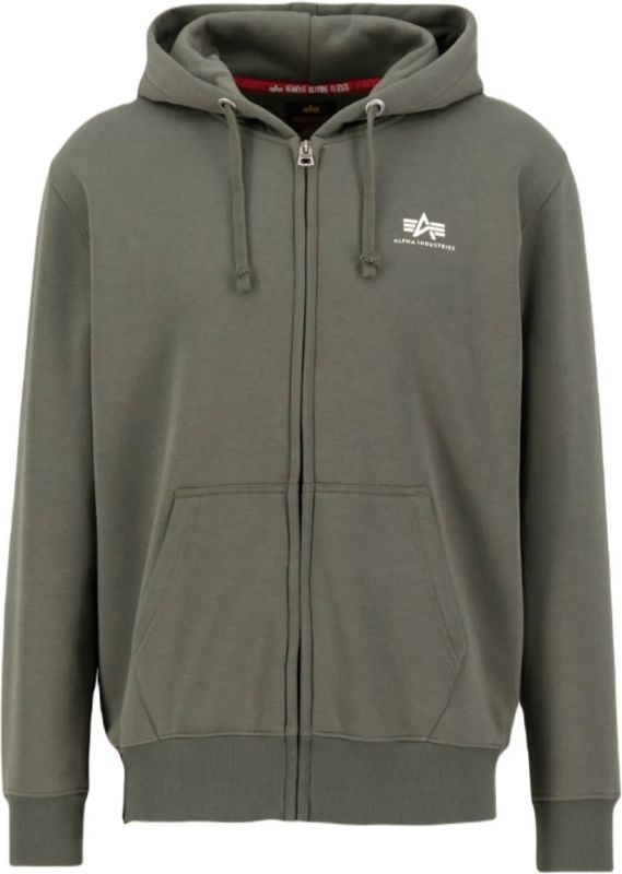 ALPHA INDUSTRIES Mikina Basic Zip Hoody - dark olive (118342/142)