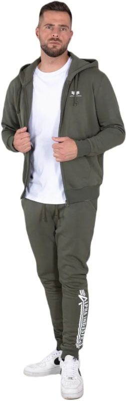 ALPHA INDUSTRIES Mikina Basic Zip Hoody - dark olive (118342/142)