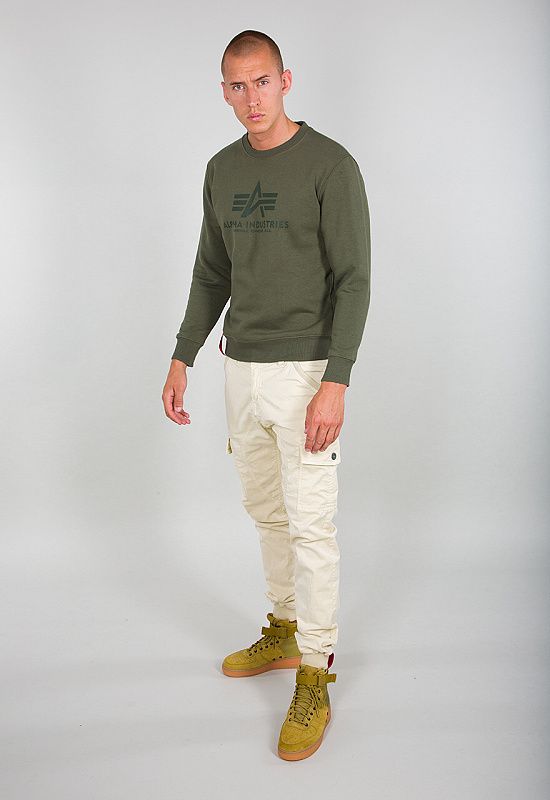 ALPHA INDUSTRIES Mikina Basic Sweater - dark olive/olive (178302/482)