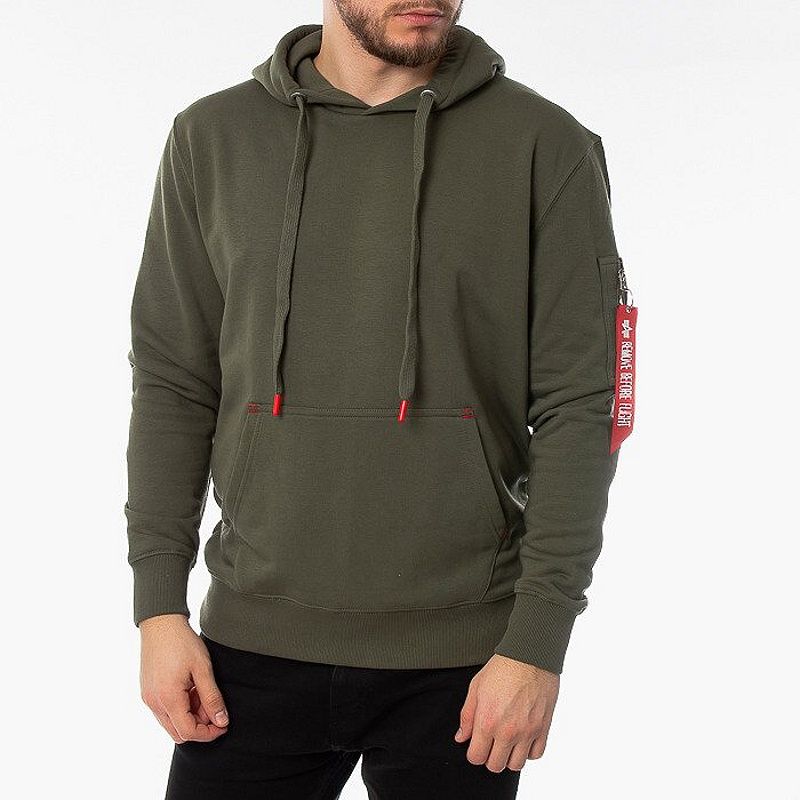 ALPHA INDUSTRIES Mikina RBF Latex Print Hoody - dark olive (126314/142)