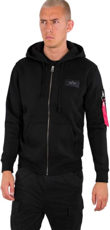ALPHA INDUSTRIES Mikina Backprint Zip Hoodie - black (128342/03)