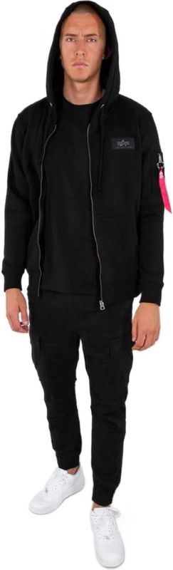 ALPHA INDUSTRIES Mikina Backprint Zip Hoodie - black (128342/03)