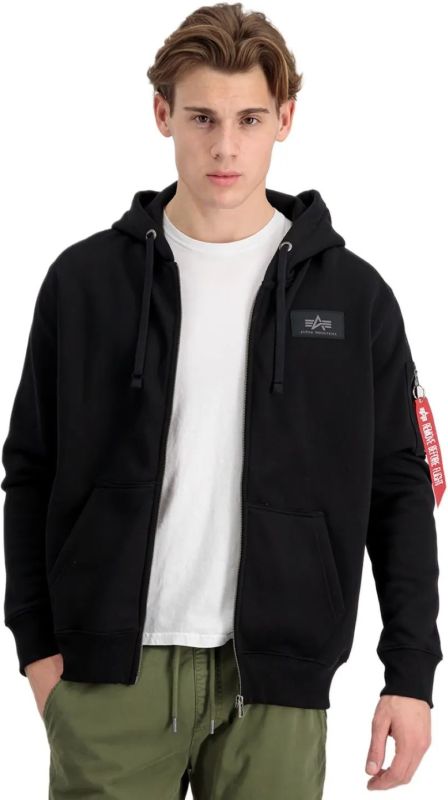 ALPHA INDUSTRIES Mikina Backprint Zip Hoodie - black (128342/03)