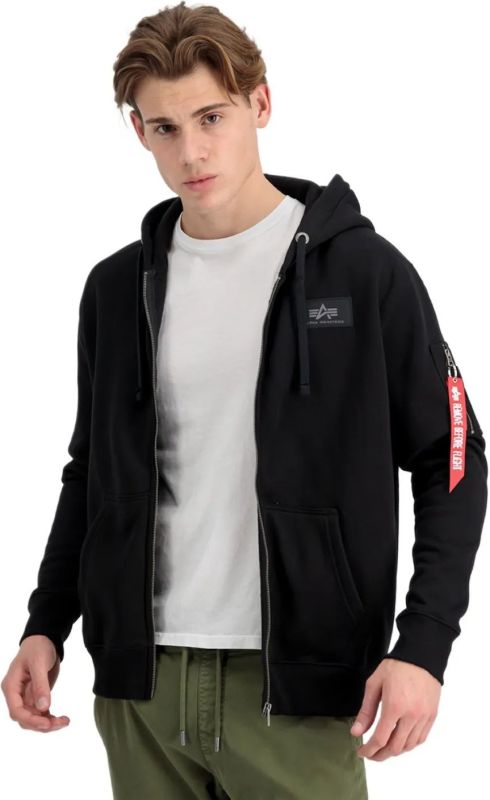 ALPHA INDUSTRIES Mikina Backprint Zip Hoodie - black (128342/03)
