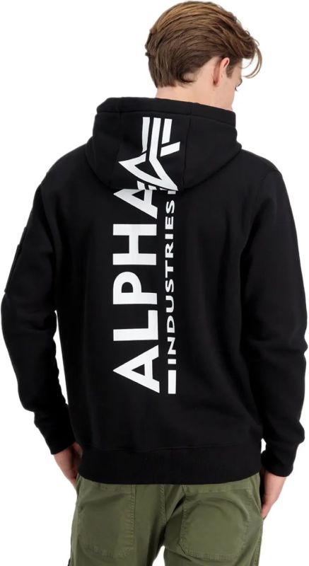 ALPHA INDUSTRIES Mikina Backprint Zip Hoodie - black (128342/03)