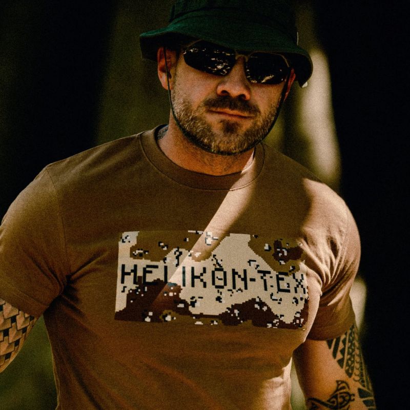 HELIKON Tričko H-Tex&Camo - mud brown (TS-CAR-CO-60)