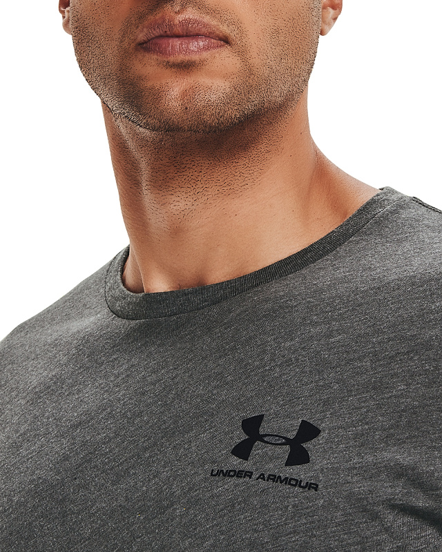 UNDER ARMOUR Tričko Sportstyle Left Chest Ss - šedé (1326799-019)