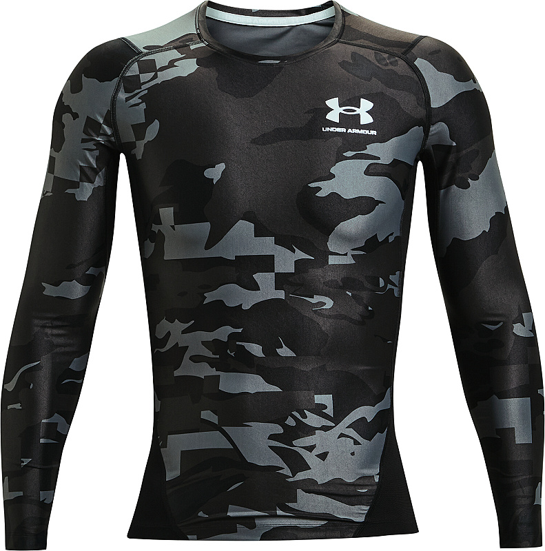 UNDER ARMOUR Tričko s dlhým rukávom HG IsoChill Comp Print LS - čierne / camo (1361523-001)