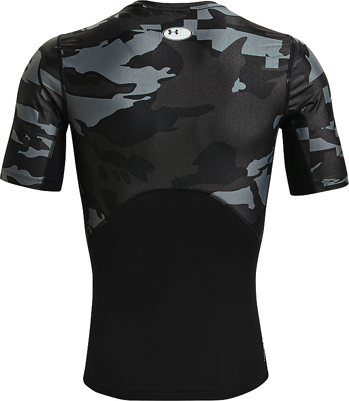 UNDER ARMOUR Tričko HG Isochill Comp Print SS - čierne / camo (1361514-001)