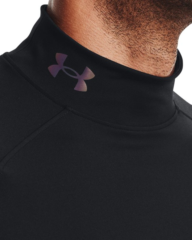 UNDER ARMOUR Tričko s dlhým rukávom ColdGear Rush Mock - čierne (1366059-001)