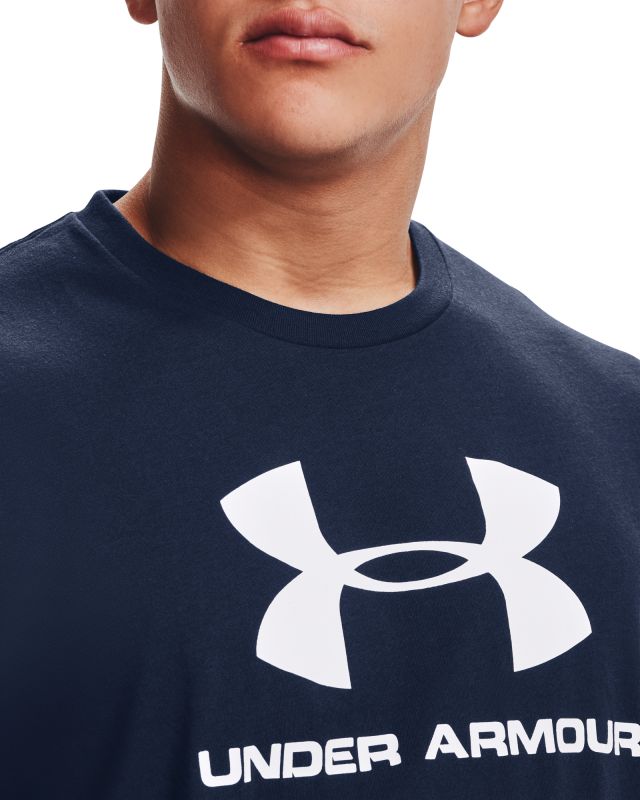 UNDER ARMOUR Tričko Sportstyle Logo Ss - navy (1329590-408)