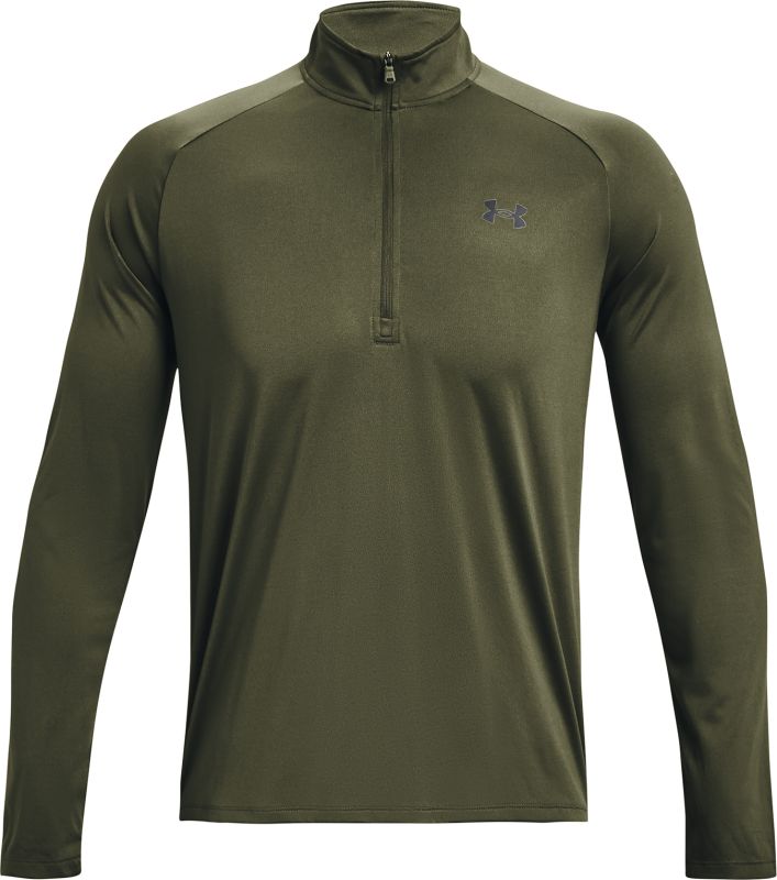 UNDER ARMOUR Tričko s dlhým rukávom Tech 1/2 Zip - marine OD green / black (1328495-392)