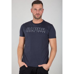 ALPHA INDUSTRIES Tričko Alpha Embroidery Heavy T - rep. blue (116573/07)