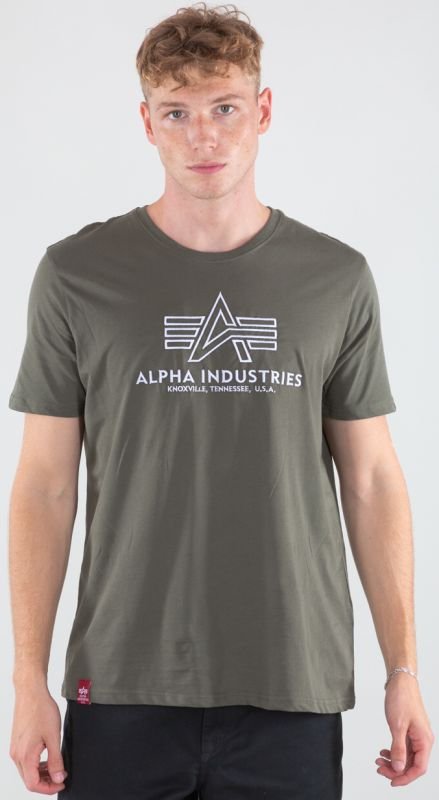 ALPHA INDUSTRIES Tričko Basic T Embroidery - dark olive (118505/142)