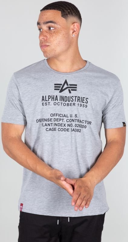 ALPHA INDUSTRIES Tričko Fundamental T - grey heather (118509/17)