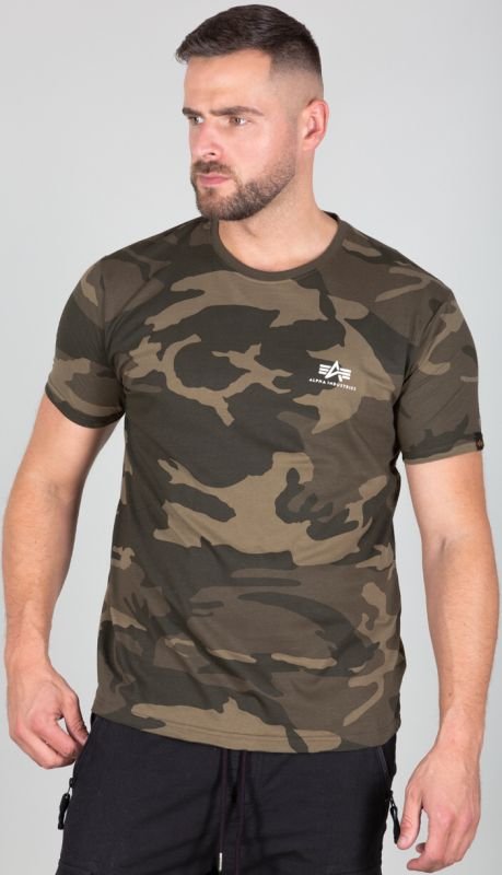 ALPHA INDUSTRIES Tričko Backprint T Camo - olive camo (128507C/239)