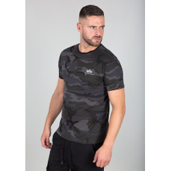 ALPHA INDUSTRIES Tričko Backprint T Camo - black camo (128507C/125)